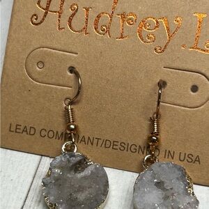Gold and Silver Dangle Earrings 3 pares